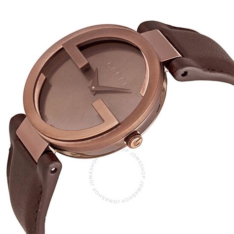 gucci interlocking g brown dial brown pvd ladies watch|gucci g timeless watches.